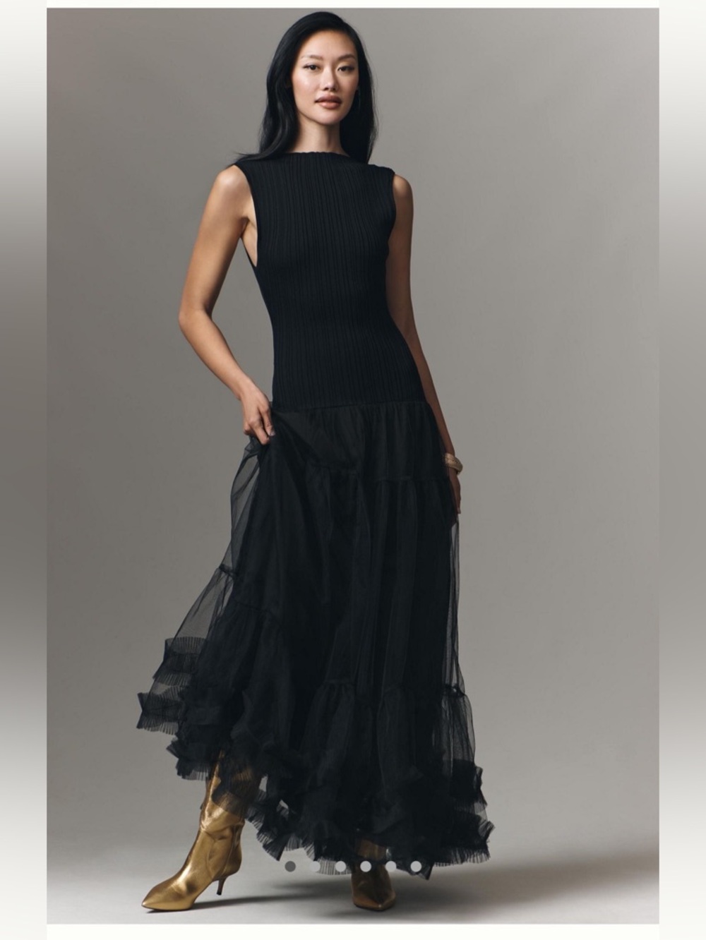 🆕 En Saison Darcy Sleeveless Tulle Midi Dress